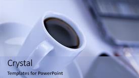  Presentation with business laptop globe satellite - Theme featuring electronic bussiness - laptop pc over background business background and a  colored foreground