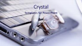  Presentation with business laptop globe satellite - Presentation theme with electronic bussiness - laptop pc over background business background and a  colored foreground