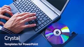  Presentation with bussiness - Slides enhanced with electronic bussiness - laptop background and a  colored foreground