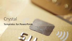  Presentation with electronic card - Amazing presentation design having electronic-chip-in-a-credit backdrop and a lemonade colored foreground