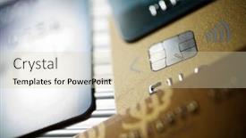  Presentation with electronic card - Beautiful PPT theme featuring electronic-chip-in-a-credit backdrop and a soft green colored foreground