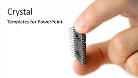  Presentation with vat value added tax isolated - Theme having electronic chips - male fingers holding microchip isolated background and a  colored foreground