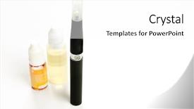  Presentation with electronic components - Colorful slide set enhanced with electronic cigarette detail and components backdrop and a white colored foreground