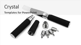  Presentation with cigarette - Colorful slides enhanced with electronic cigarette e-cigarette backdrop and a white colored foreground