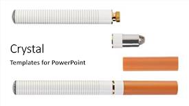  Presentation with high quality - Colorful presentation design enhanced with electronic cigarette with parts isolated backdrop and a white colored foreground