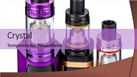  Presentation with cigarettes - Amazing theme having electronic cigarettes collection on white backdrop and a lilac colored foreground