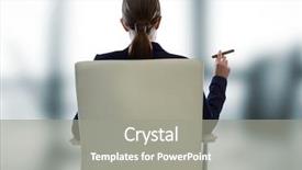  Presentation with cigar - PPT layouts having electronic cigars - businesswoman back sitting in chair background and a gray colored foreground