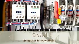  Presentation with circuit board - Colorful slides enhanced with electronic-circuit-board-with-wires backdrop and a soft green colored foreground