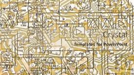  Presentation with circuit - Theme having electronic-circuit-plate-background-texture background and a soft green colored foreground