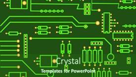  Presentation with circuit - Cool new presentation theme with electronic circuit backdrop and a forest green colored foreground