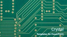  Presentation with circut board - Presentation theme featuring electronic circut board close up background and a  colored foreground