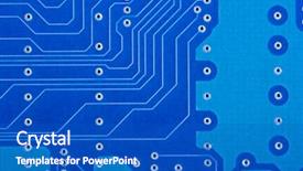  Presentation with circut board - Beautiful presentation featuring electronic circut board close up backdrop and a cobalt blue colored foreground