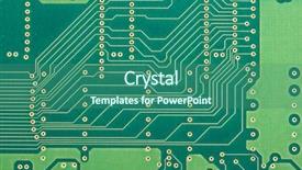  Presentation with circut board - Beautiful presentation theme featuring electronic circut board close up backdrop and a  colored foreground