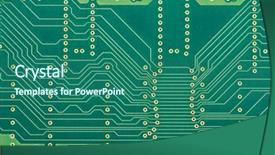  Presentation with circut board - Audience pleasing presentation theme consisting of electronic circut board close up backdrop and a ocean colored foreground