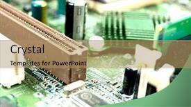  Presentation with electronic - Audience pleasing slide deck consisting of electronic circuts - closeup of a computer board backdrop and a coral colored foreground