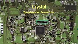  Presentation with circut board - Slides enhanced with electronic circuts - closeup of a computer circut background and a tawny brown colored foreground