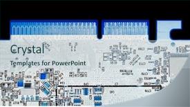  Presentation with chip - Slides having electronic circuts - computer chip part x-ray color background and a  colored foreground