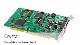  Presentation with computer music - Colorful PPT theme enhanced with electronic circuts - computer part - additional component backdrop and a white colored foreground