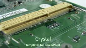  Presentation with memory managment - Presentation consisting of electronic circuts - laptop memory slot background and a  colored foreground