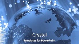  Presentation with fiber - Amazing presentation theme having electronic communication - fiber optics background with lots backdrop and a ocean colored foreground