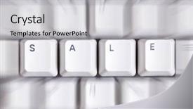  Presentation with electronic communication - Audience pleasing slides consisting of electronic communication - word sale zoomed in computer backdrop and a light gray colored foreground