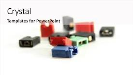 Presentation with switches - Beautiful presentation theme featuring electronic componenet - jumper switches used at motherbord backdrop and a white colored foreground