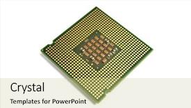  Presentation with electronic components - Amazing PPT theme having electronic components - cpu backdrop and a yellow colored foreground