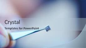  Presentation with electronic components - PPT layouts with electronic components - microchip with tweezers background and a light blue colored foreground