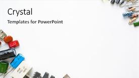  Presentation with electronic - Amazing presentation having electronic components arranged to frame backdrop and a white colored foreground