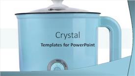  Presentation with electronic - Slide set featuring electronic-cooking-pot-for-boiled background and a light blue colored foreground