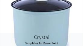  Presentation with electronic - Presentation theme having electronic-cooking-pot-for-boiled background and a light blue colored foreground