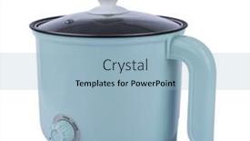  Presentation with electronic - Slides with electronic-cooking-pot-for-boiled background and a light blue colored foreground