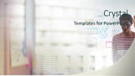  Presentation with office - Cool new slides with electronic cooling - man wearing vr headset backdrop and a sky blue colored foreground