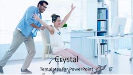  Presentation with fun and smile - Audience pleasing slide deck consisting of electronic cooling - smiling photo editors having fun backdrop and a  colored foreground