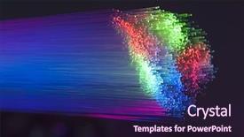  Presentation with network cable - Presentation theme enhanced with electronic data - fiber optical network cable background and a wine colored foreground