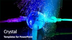  Presentation with high technology - Slides featuring electronic data - globe with high technology background background and a navy blue colored foreground