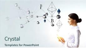  Presentation with modern - Audience pleasing presentation theme consisting of electronic data exchange - modern technologies for business mixed backdrop and a sky blue colored foreground