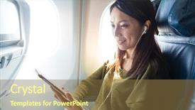  Presentation with electronic - Presentation with electronic devices - woman passenger in airplane using background and a tawny brown colored foreground