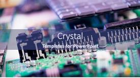  Presentation with electronic recycling - Slide set with electronic-devices-waste-ready background and a ocean colored foreground