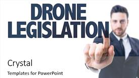  Presentation with electronic government - Audience pleasing presentation design consisting of electronic government - business man pointing the text backdrop and a white colored foreground