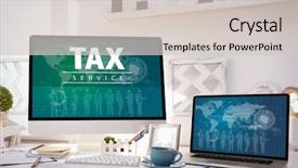  Presentation with online payment - PPT theme enhanced with electronic government - online tax payment concept workplace background and a lemonade colored foreground