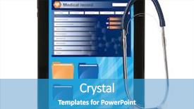  Presentation with electronic health records - Beautiful slides featuring electronic health records - medical tablet with stethoscope isolated backdrop and a teal colored foreground