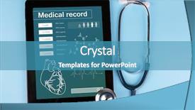  Presentation with electronic health records - Amazing slides having electronic health records - medical tablet with stethoscope backdrop and a teal colored foreground