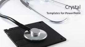  Presentation with electronic health records - PPT theme enhanced with electronic health records - test and rescue data background and a  colored foreground