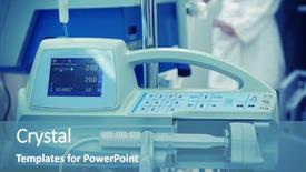  Presentation with pump - Audience pleasing presentation theme consisting of electronic injection - controlled syringe pump in modern backdrop and a teal colored foreground