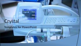  Presentation with pump - Cool new presentation with electronic injection - controlled syringe pump in modern backdrop and a light blue colored foreground