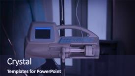  Presentation with pump - Amazing slides having electronic injection - controlled syringe pump in modern backdrop and a navy blue colored foreground