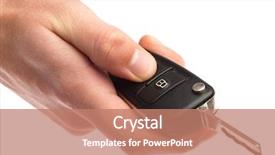  Presentation with car key - Slides having electronic key of car background and a coral colored foreground