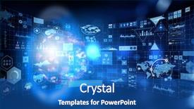  Presentation with electronic - Beautiful presentation design featuring electronic map - innovative technology background backdrop and a teal colored foreground