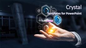  Presentation with media - PPT layouts with electronic map - presenting new technologies mixed media background and a navy blue colored foreground